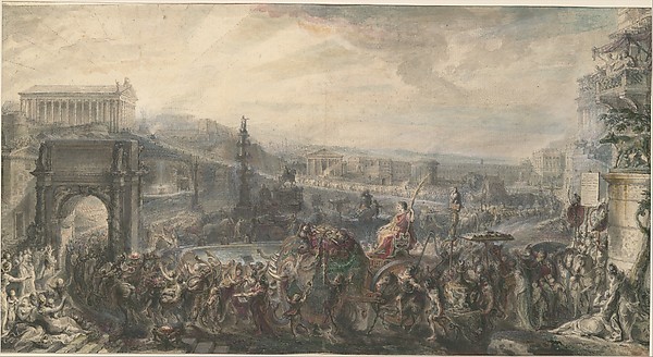 Gabriel de Saint Aubin ~ The Triumph of Pompey (The Metropolitan)